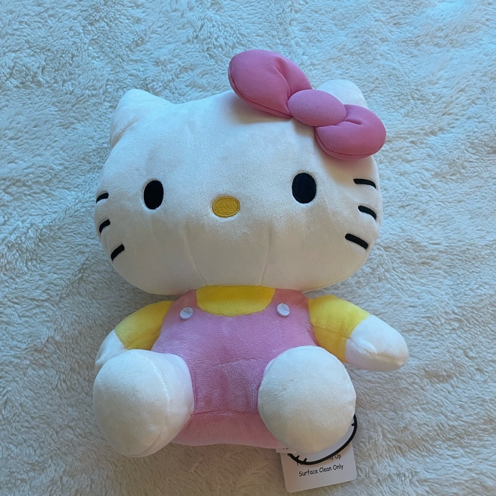 NWT Toys Hello Kitty Sanrio Pink & Yellow 10” Plush Round1